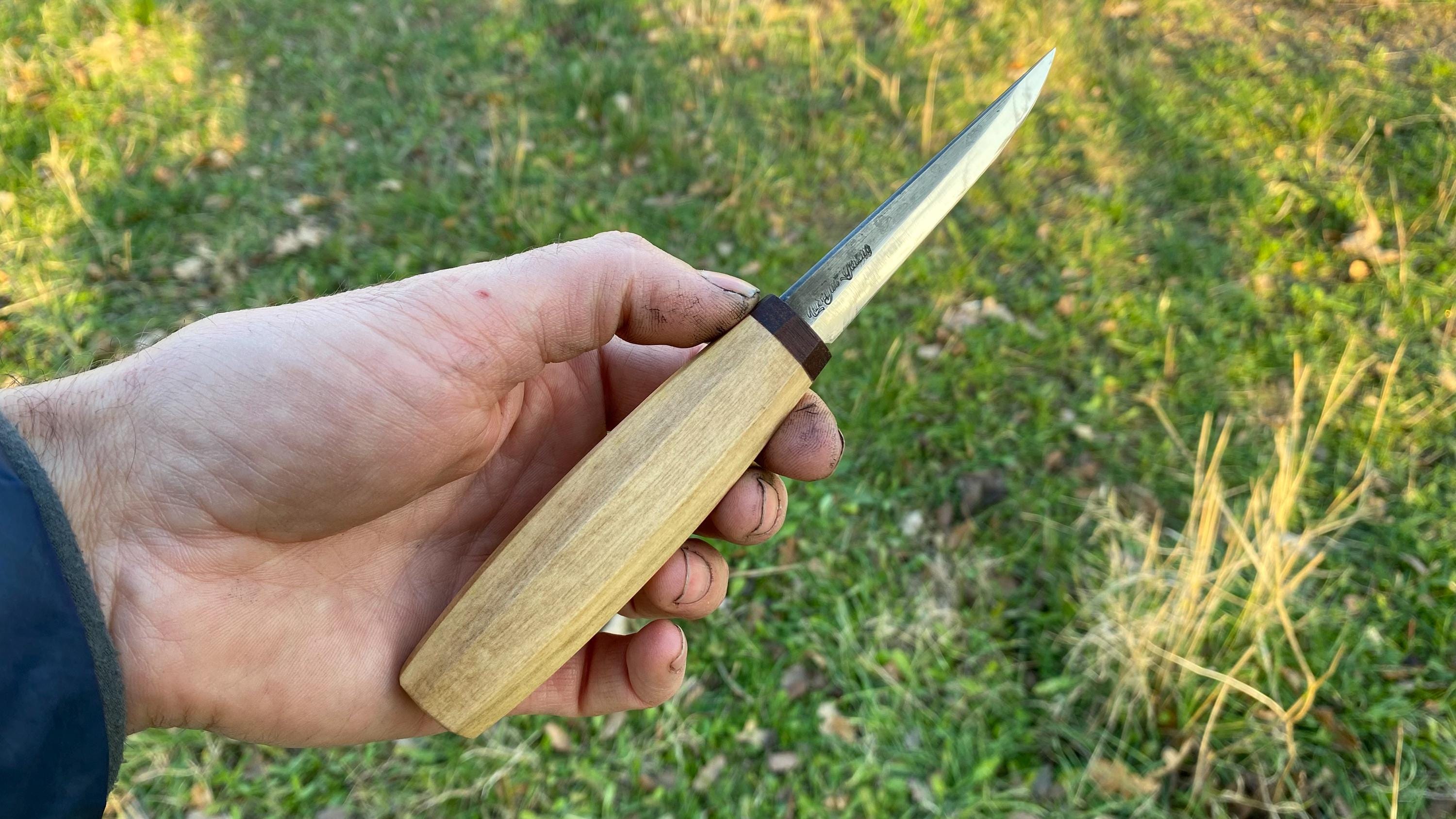 Sloyd Knife 80mm Curved Blade, Wood Carving Knife, Spoon Sloyd Knife 80mm Curved Blade, Wood Carving Knife, Spoon
