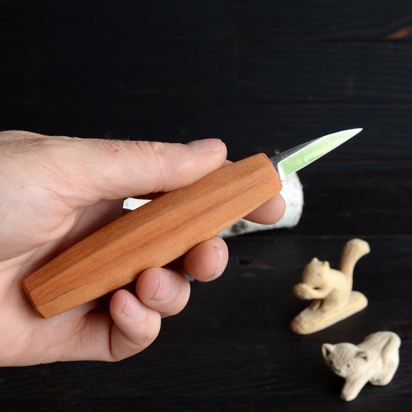 Detail Carving Knife Model 2, Figure Carving Knife, Whittling Knife, Wood Carving Knife, Wood Carving Tool, Chip Carving Knife