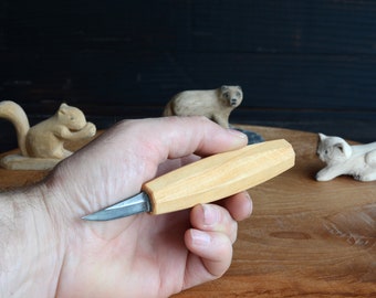 Detail Carving Knife Model 1, Figure Carving Knife, Whittling Knife, Wood Carving Knife, Wood Carving Tool, Chip Carving Knife