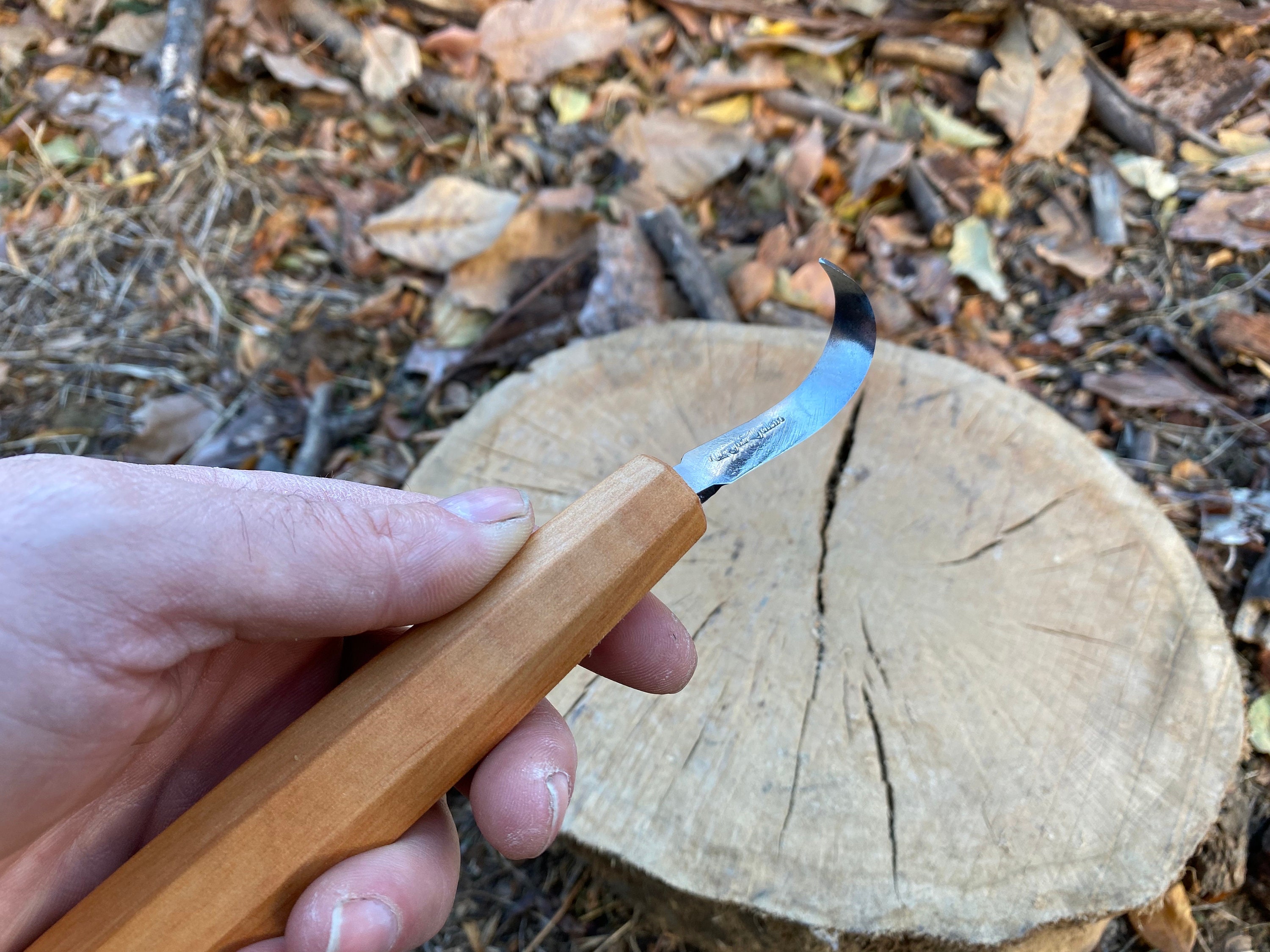 Spoon Knife Left Hand Open Curve, Hook Knife, Wood Carving Knife, Kuksa  Knife, Carving Tool 