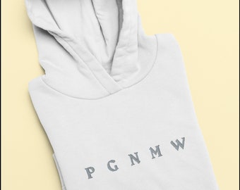 P G N M W - Grey Embroidery - Unisex Hoodie