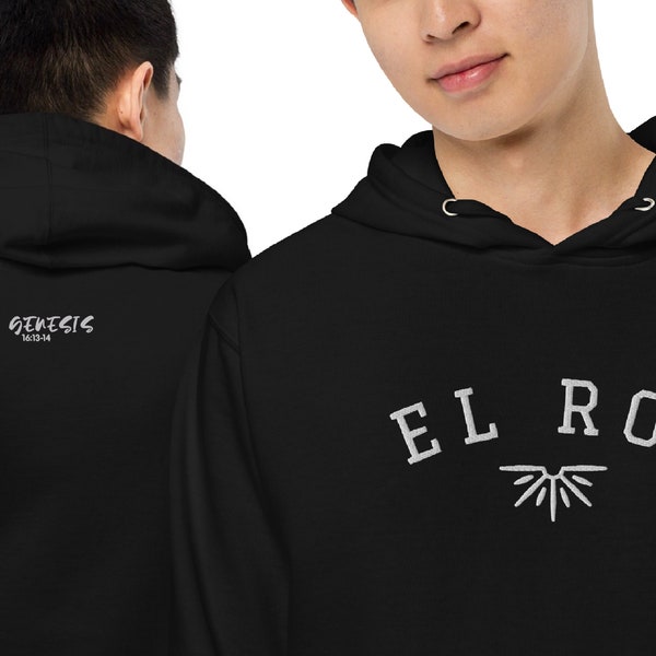 EL ROI - White Embroidery, Grey Print - Unisex Hoodie