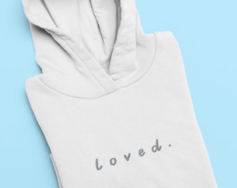 loved. - Grey Embroidery - Unisex Hoodie