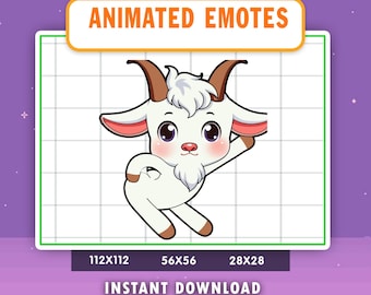 Animated Goat Dance Emote: Twitch, Discord, YouTube (Digital File)