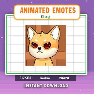 ANIMATED Inu Shiba Dog Leave Emote For Twitch, Discord, Youtube, Animated Leave Dog Emote, Funny Shiba Inu Leave Gif