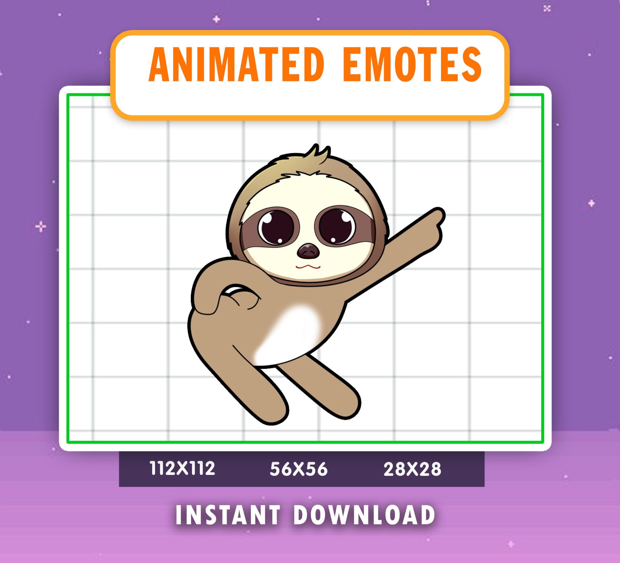 Animated Sloth Dance Emote: Twitch, Discord, Youtube (digital File) - Etsy