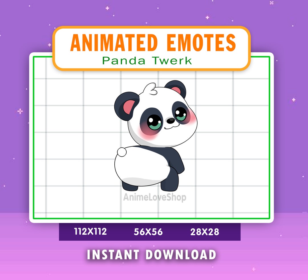 ANIMATED Panda Twerking Emote for Twitch, Discord, Youtube, Animated