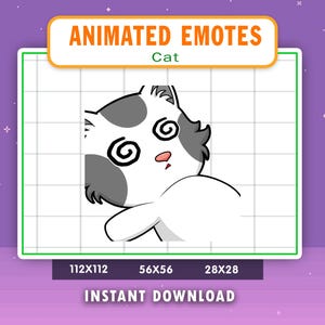 ANIMATED Cat Emote for Twitch, Discord, Youtube, Rip Emote, Livestream ...