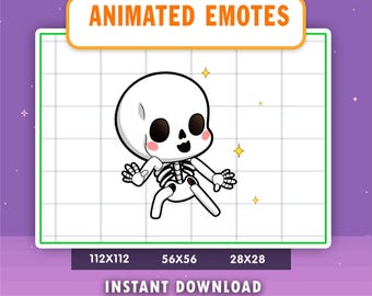 Animated Skeleton Dance Emote for Twitch, Discord, YouTube (Digital Download)