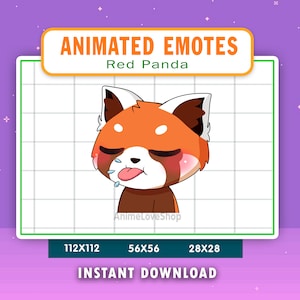 ANIMATED Red Panda BLBL/ Mlem Emote For Twitch, Discord, Youtube, Animated BLBL Red Panda Alert, Funny Red Panda Tongue Gif
