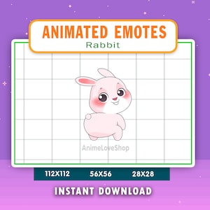 ANIMATED Bunny Twerking Emote For Twitch, Discord, Youtube, Animated Twerk Rabbit Emote, Funny Bunny Gif