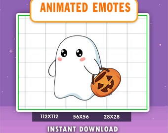 Animated Boo Trick Or Treat Emote for Twitch, Discord, YouTube (Digital Download)