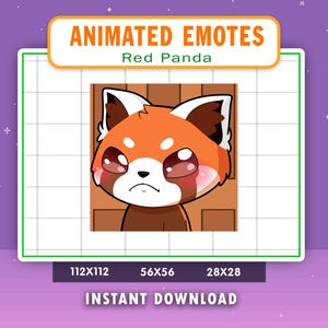 ANIMATED Red Panda Leave Emote For Twitch, Discord, Youtube, Animated Leave Red Panda Emote, Funny Red Panda Leaving Gif