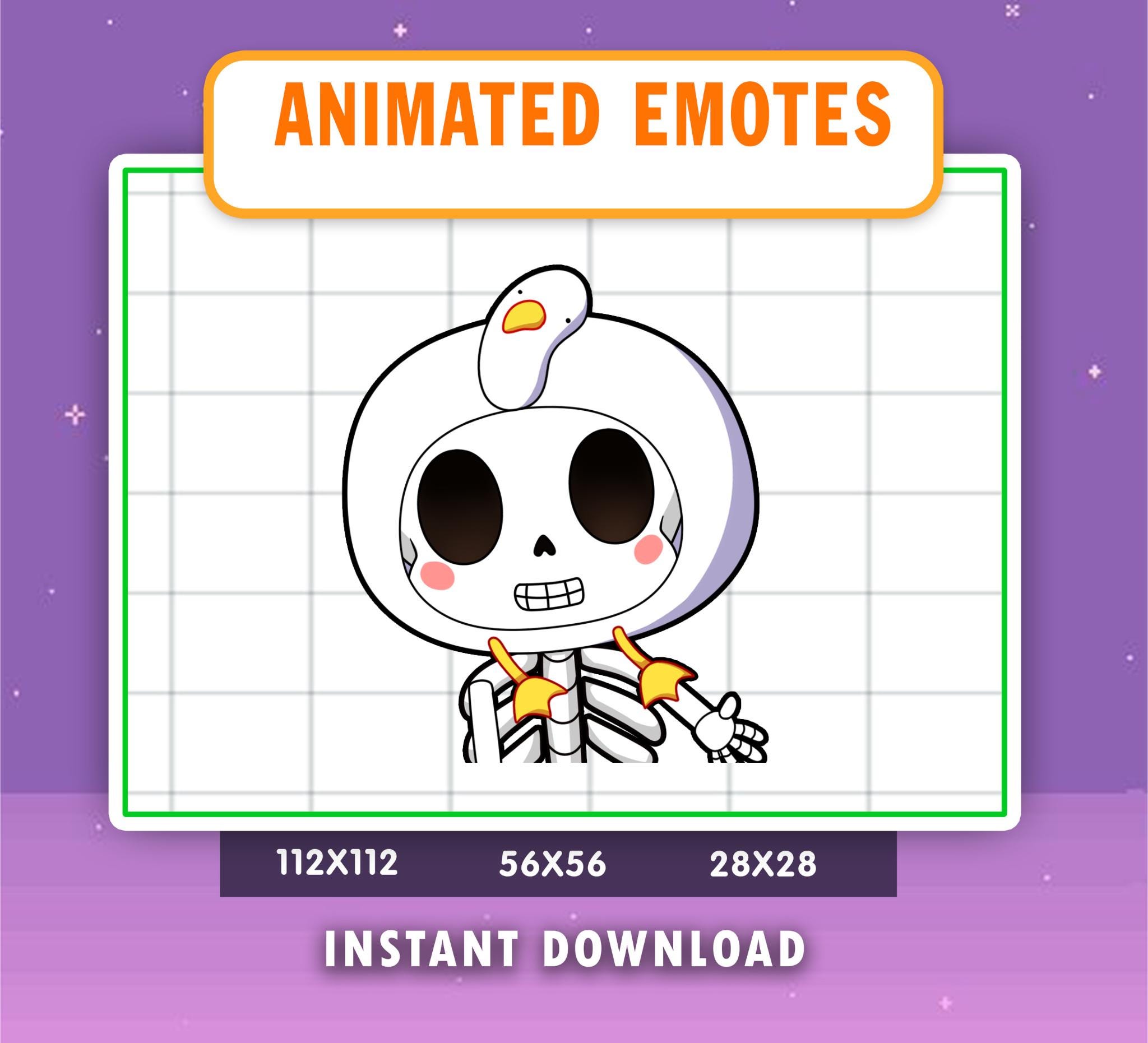 Animated Skeleton Wiggle Emote for Twitch, Discord, Youtube (digital ...