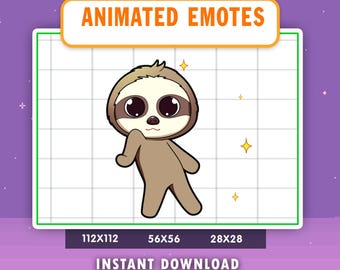 Animated Sloth Dance Emote: Twitch, Discord, YouTube (Digital File)