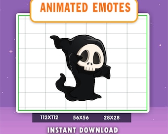 Animated Grim Reaper Dance Emote for Twitch, Discord, YouTube (Digital Download)
