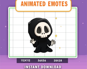 Animated Grim Reaper Dance Emote for Twitch, Discord, YouTube (Digital Download)