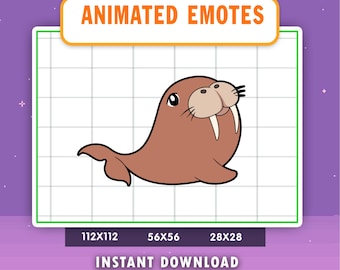 Animated Twerking Walrus Emote: Twitch, Discord, YouTube (Digital File)