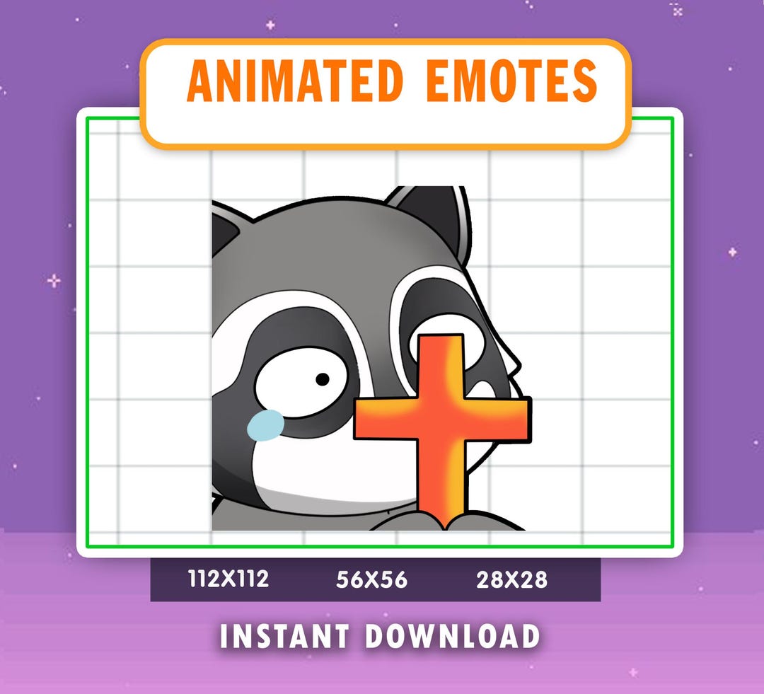 Animated Scared Raccoon Freak Out Emotes for Twitch, Discord Chats or ...