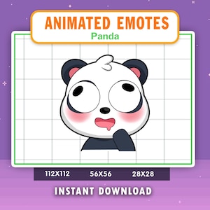 ANIMATED Panda Dumb Emote For Twitch, Discord, Youtube, Animated Dumb Panda Alert, Funny Panda Gif