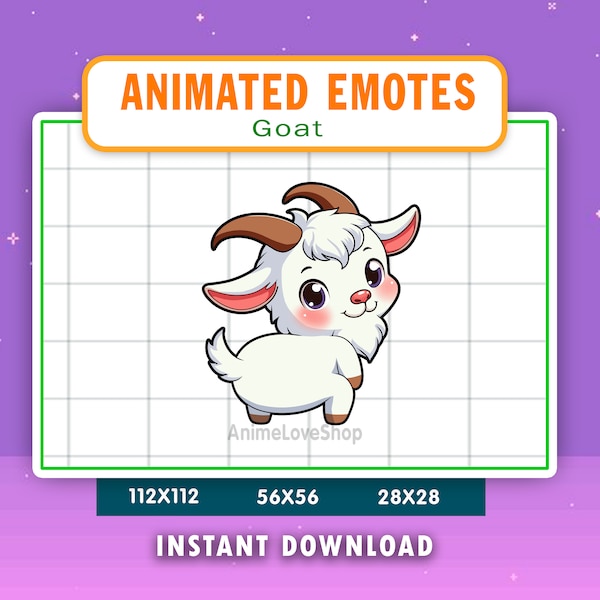 ANIMATED Goat Twerking Emote For Twitch, Discord, Youtube, Animated Twerk Goat Emote, Goat Gif