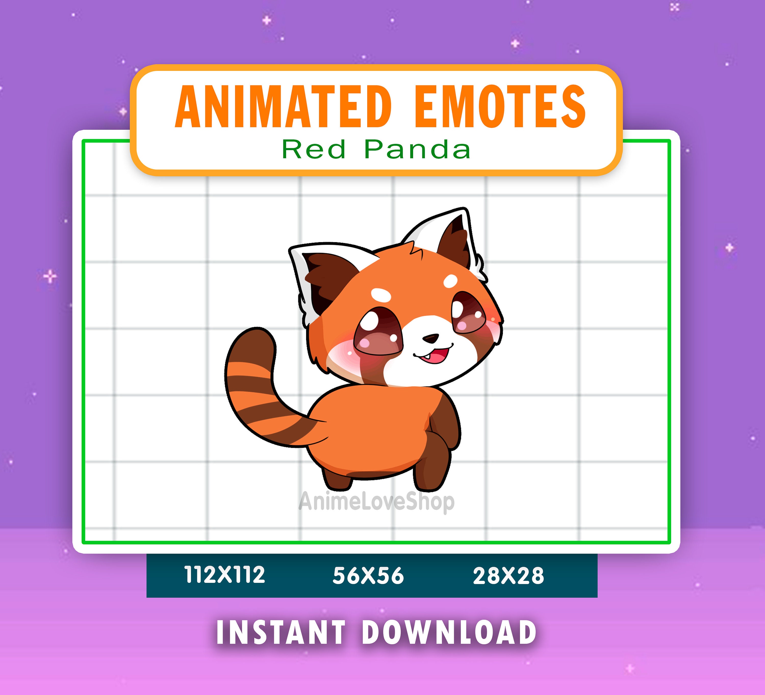 ANIMATED Red Panda Twerking Emote For Twitch, Discord, Youtube, Animated Twerk Red Panda Alert, Funny Red Panda Gif