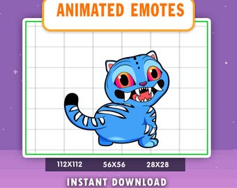 Animated Derpy Tiger Twerking Emote: Twitch, Discord, YouTube (Digital File)