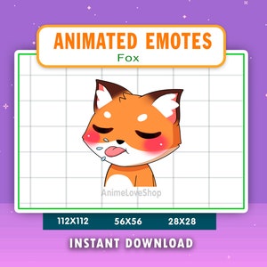 ANIMATED Fox BLBL/ Mlem Emote For Twitch, Discord, Youtube, Animated BLBL Fox Alert, Funny Fox Tongue Gif