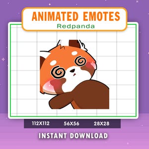 ANIMATED Red Panda Emote For Twitch, Discord, Youtube, Rip Emote, Livestream Emote, Animated Emote