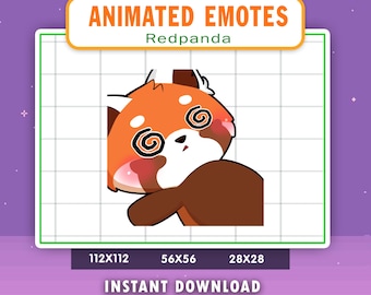 ANIMATED Red Panda Emote For Twitch, Discord, Youtube, Rip Emote, Livestream Emote, Animated Emote
