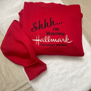 Sudadera bordada de películas navideñas de Hallmark / Sudadera de cuello redondo estilo Y2K