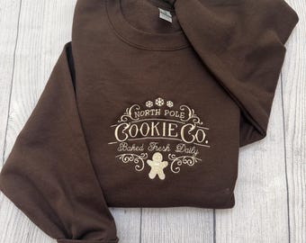 North Pole Cookie Co Embroidered Tshirt, Sweatshirt or Hoodie : Y2K Christmas clothing