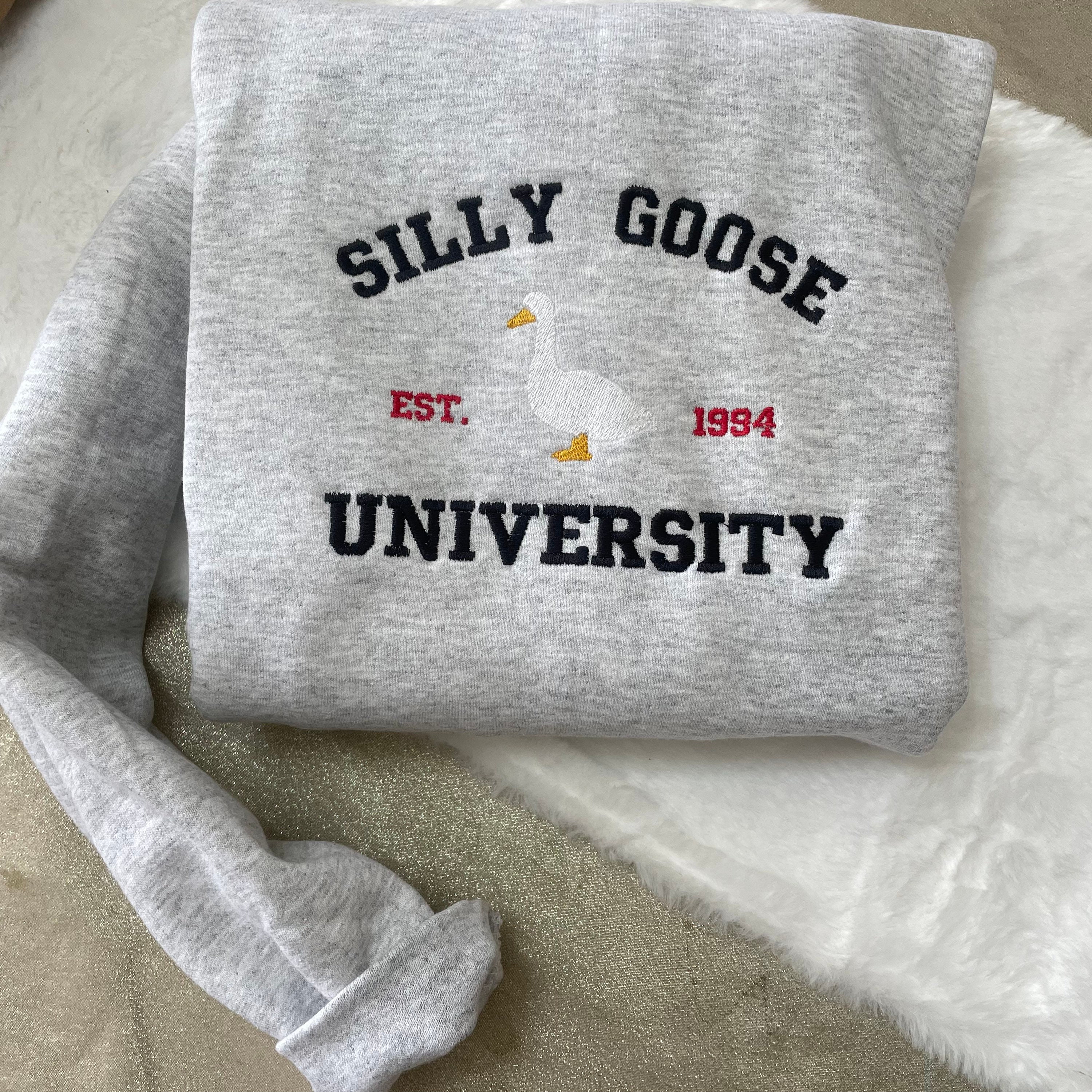 Silly Goose University Embroidered Sweatshirt