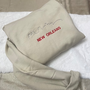 New Orleans  Sweatshirt - Y2K Style - NOLA NOLA NOLA - Custom City Crewneck Embroidered