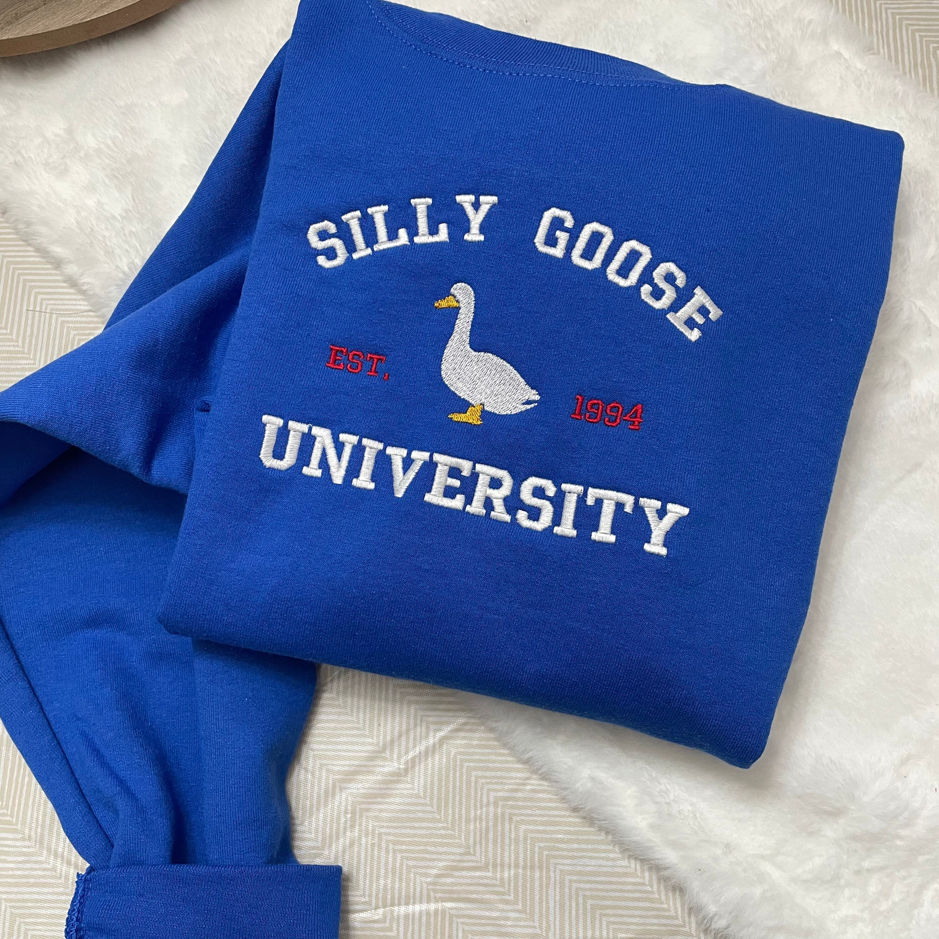 Silly Goose University Embroidered Sweatshirt