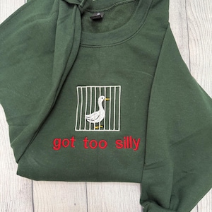 Silly Goose Embroidered Crewneck: Y2K Funny Sweatshirt image 20
