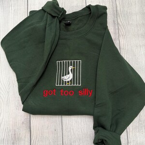 Silly Goose Embroidered Crewneck: Y2K Funny Sweatshirt image 10
