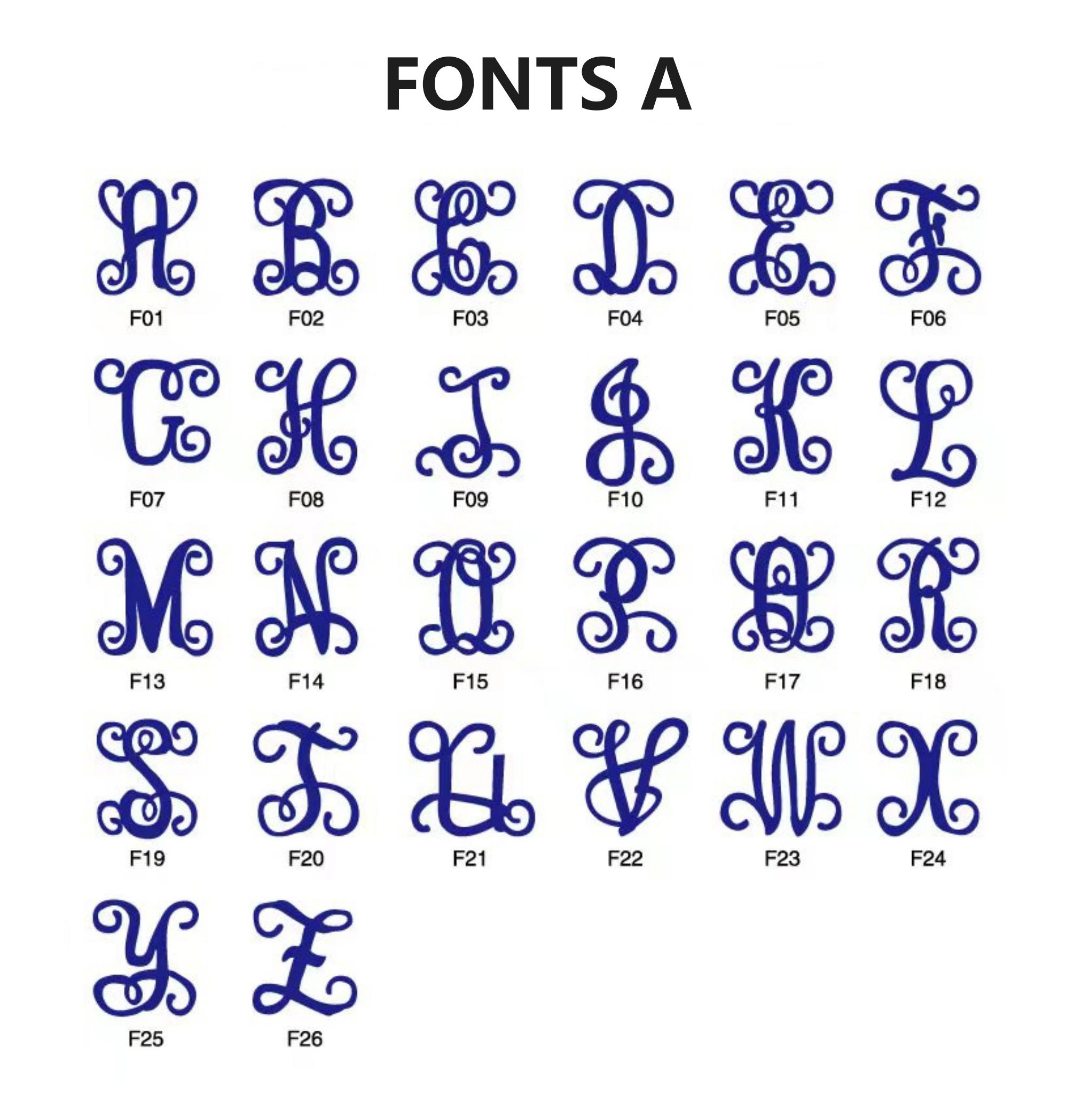 Fancy Monogram Letter Choose Your Letter Script Monogram - Etsy