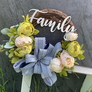 Türkranz, Türkranz, Haustürkranz, Nachname / Familie, Türkranz, Haustürkranz, Einweihungsgeschenk, Home Decor