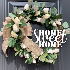 Home Sweet Home, Front Door Wreath, Front Door Sign, Door Hanger, Door Wreath, Housewarming Gift, Home Decor