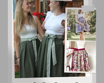 Traditional wrap skirt as ebook, box pleated skirt, wrap skirt pattern, traditional skirt pattern, maternity skirt pattern