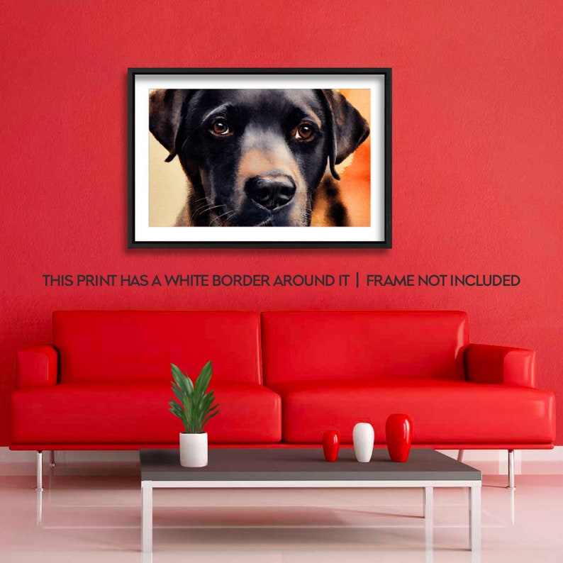 Labrador Retriever Wall Art, Lab Puppy Print From Original Artwork