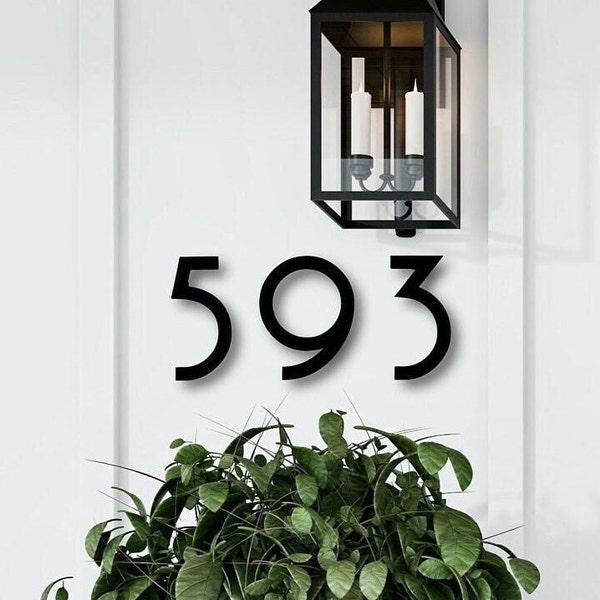 4 inch Art Deco House Numbers Letters