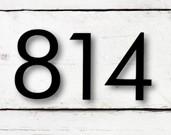 QT Modern House Number - 6 Inch - Brushed Stainless