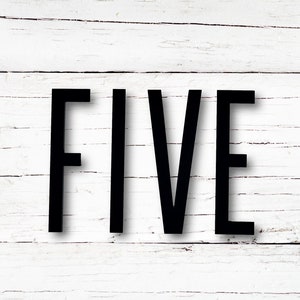 6 inch Contemporary House Numbers and Letters
