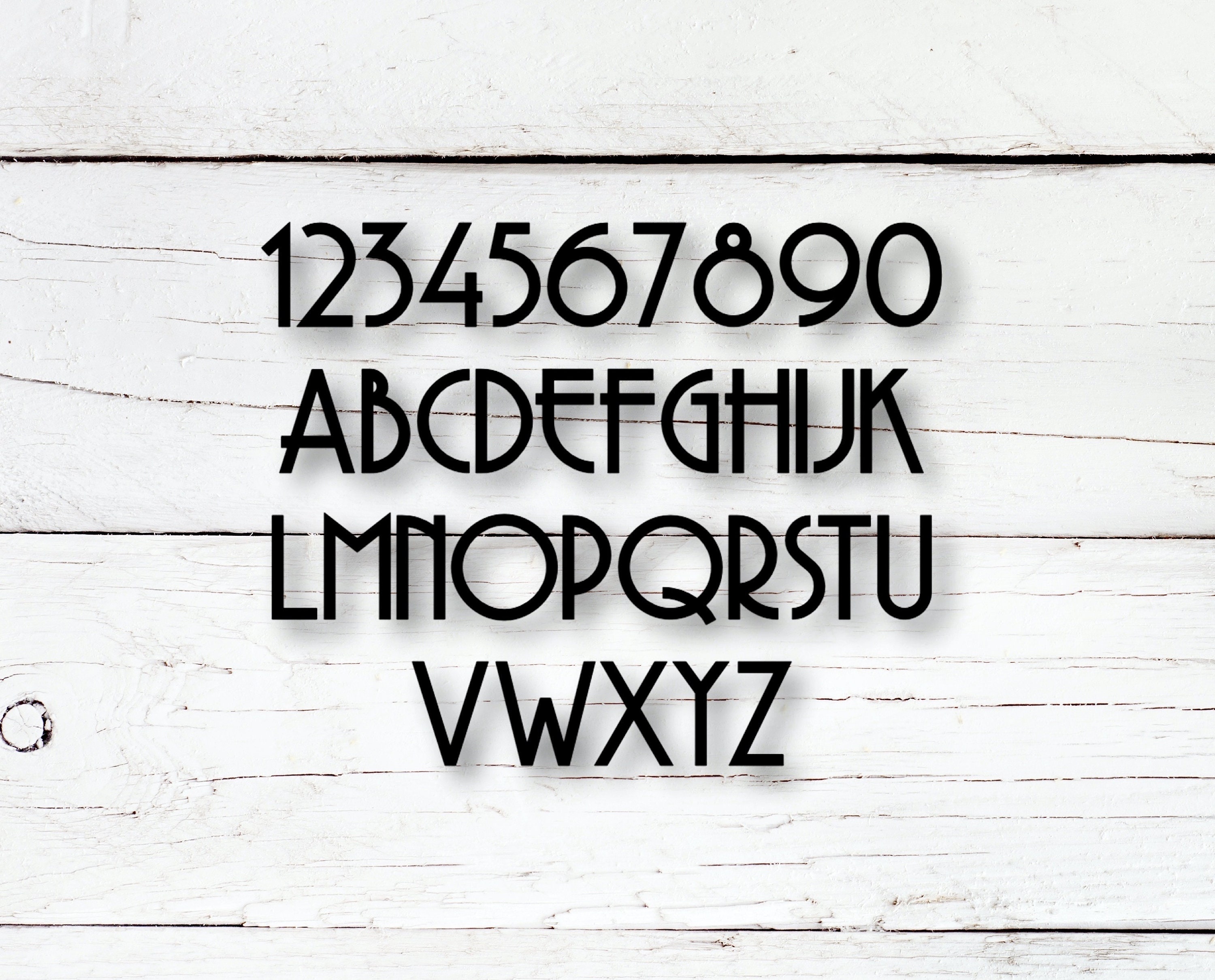 8 Inch Art Deco House Numbers and Letters - Etsy