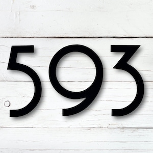 6 inch Art Deco House Numbers and Letters