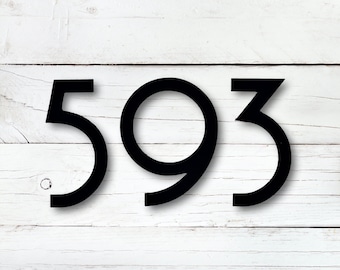 6 inch Art Deco House Numbers and Letters