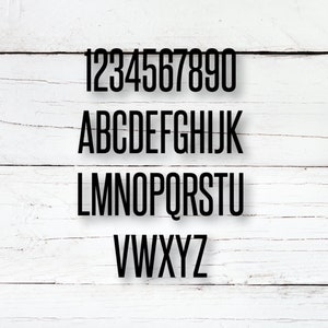 6 inch Contemporary House Numbers Letters