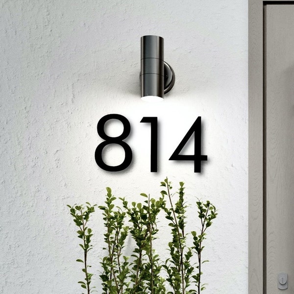 6 inch Modern House Numbers Letters